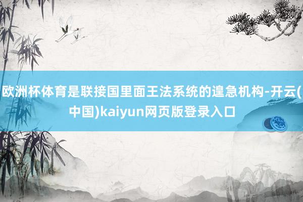 欧洲杯体育是联接国里面王法系统的遑急机构-开云(中国)kaiyun网页版登录入口